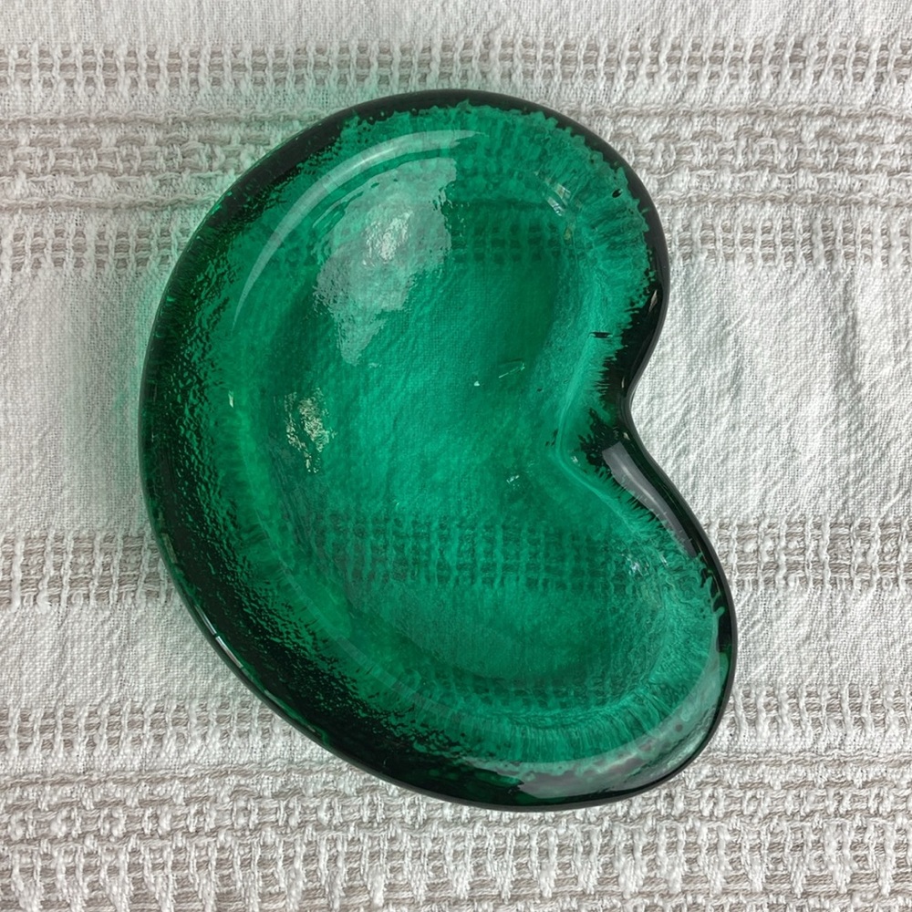 Blenko Glass Kidney Bean Dish